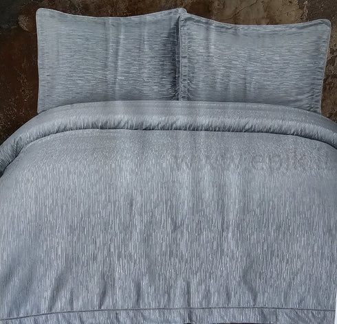 Prabangi lovatiesė Teos" su 2 pagalvių užvalkalais, pilka